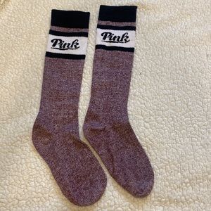 Victoria’s Secret pink. maroon socks